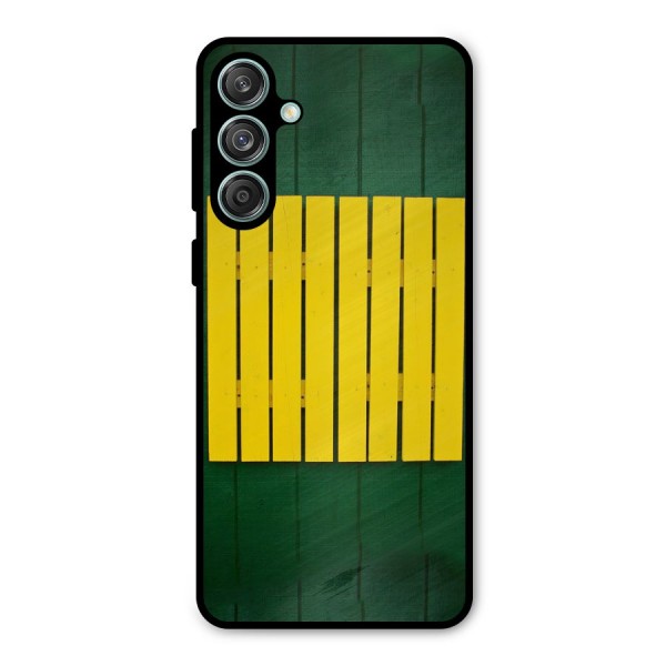 Yellow Fence Metal Back Case for Galaxy M55 5G