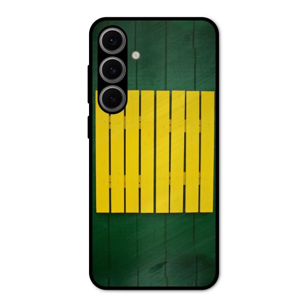 Yellow Fence Metal Back Case for Galaxy S24 FE