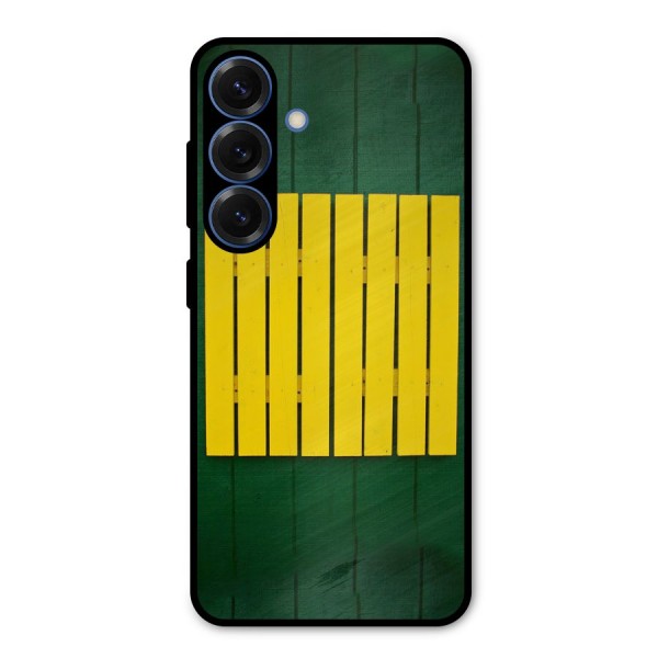 Yellow Fence Metal Back Case for Galaxy S25