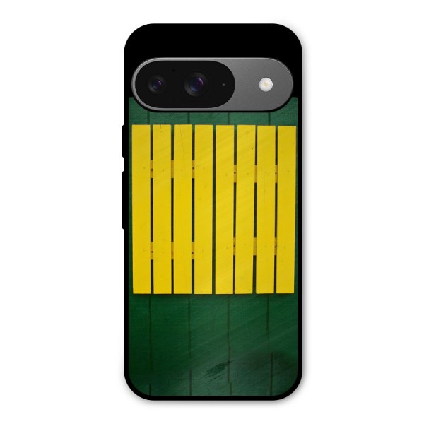 Yellow Fence Metal Back Case for Google Pixel 9