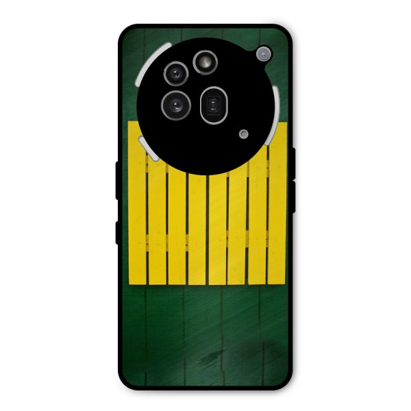 Yellow Fence Metal Back Case for Nothing Phone 3a Pro
