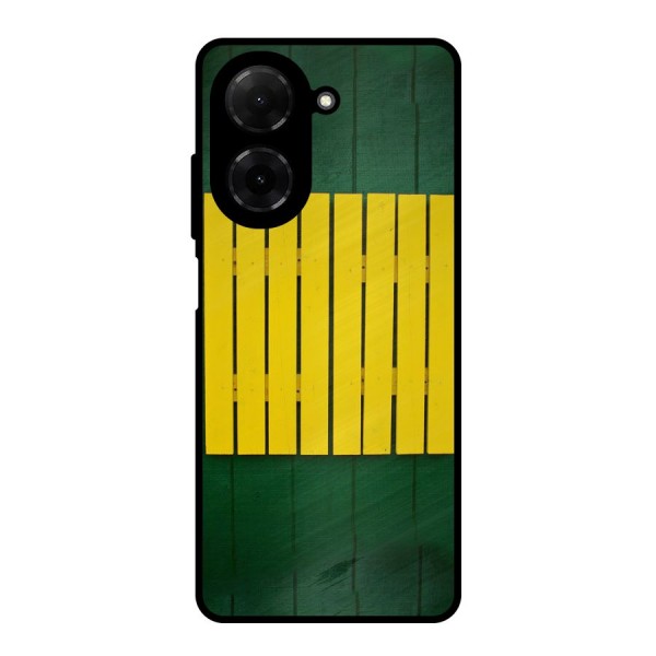 Yellow Fence Metal Back Case for Poco C71
