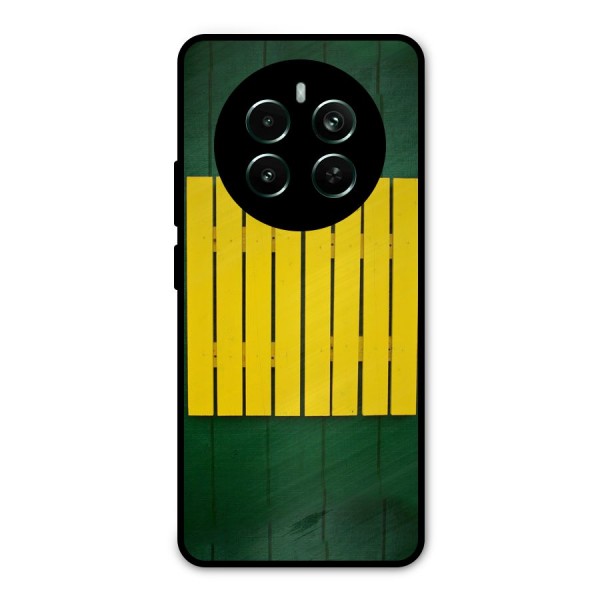 Yellow Fence Metal Back Case for Realme 12 Pro Plus