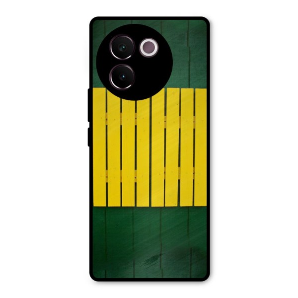 Yellow Fence Metal Back Case for Vivo V30e
