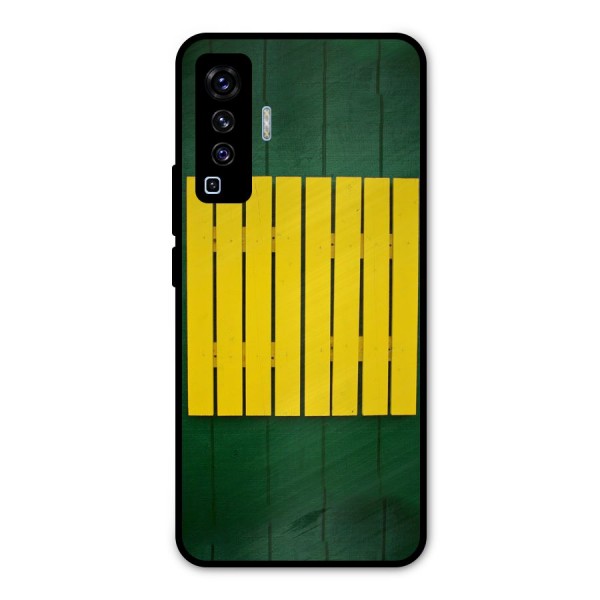 Yellow Fence Metal Back Case for Vivo X50