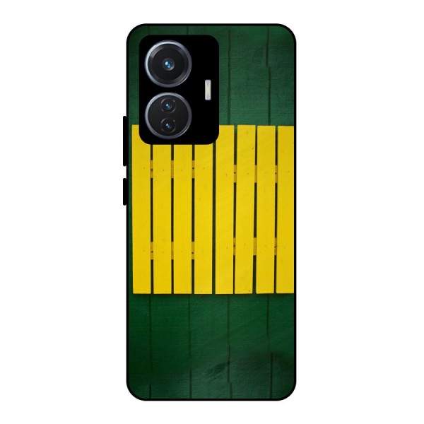Yellow Fence Metal Back Case for iQOO Z6 44W