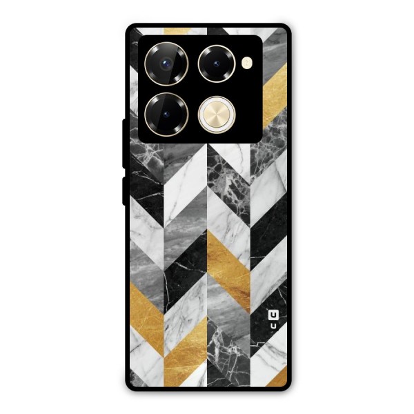 Yellow Grey Marble Metal Back Case for Infinix Note 40 Pro Plus