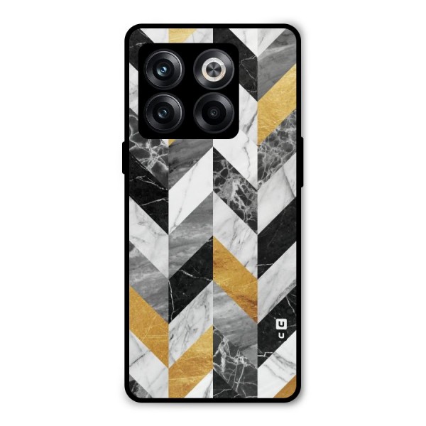 Yellow Grey Marble Metal Back Case for OnePlus 10T