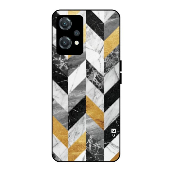 Yellow Grey Marble Metal Back Case for OnePlus Nord CE 2 Lite 5G