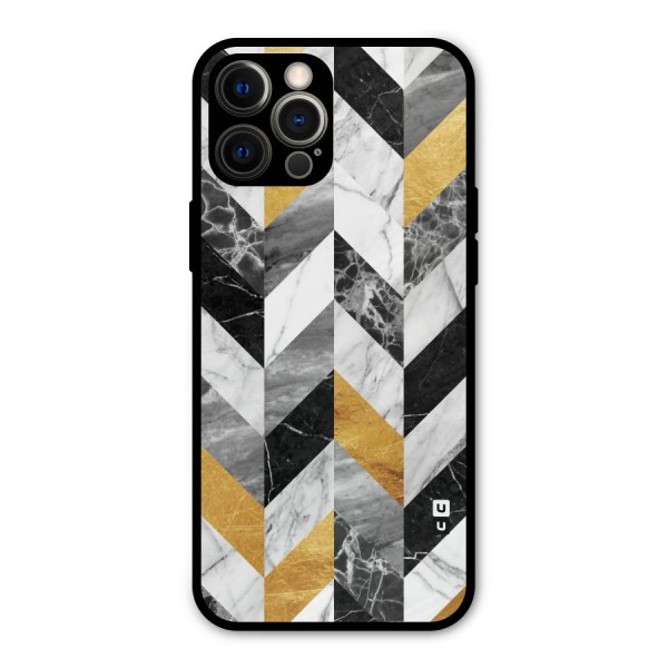 Yellow Grey Marble Metal Back Case for iPhone 12 Pro Max