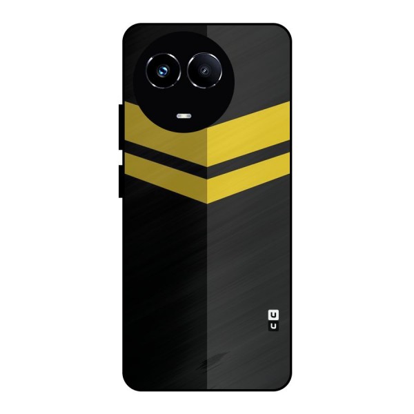 Yellow Lines Metal Back Case for Realme 11 5G