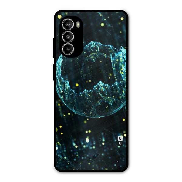 Yellow Rain Metal Back Case for Moto G82