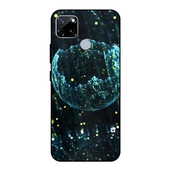 Yellow Rain Metal Back Case for Realme Narzo 30A