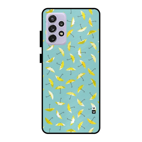 Yellow Umbrella Pattern Metal Back Case for Galaxy A72