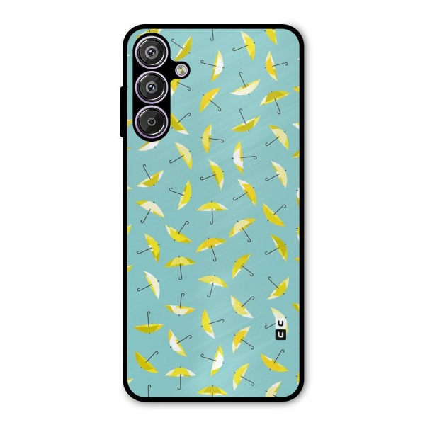 Yellow Umbrella Pattern Metal Back Case for Galaxy F15
