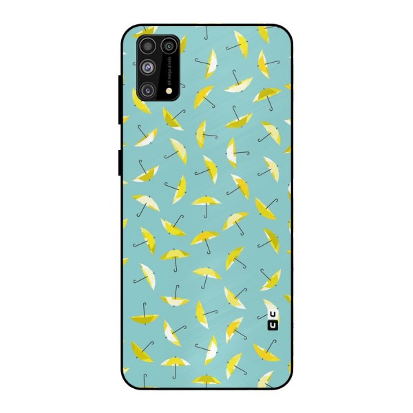 Yellow Umbrella Pattern Metal Back Case for Galaxy F41