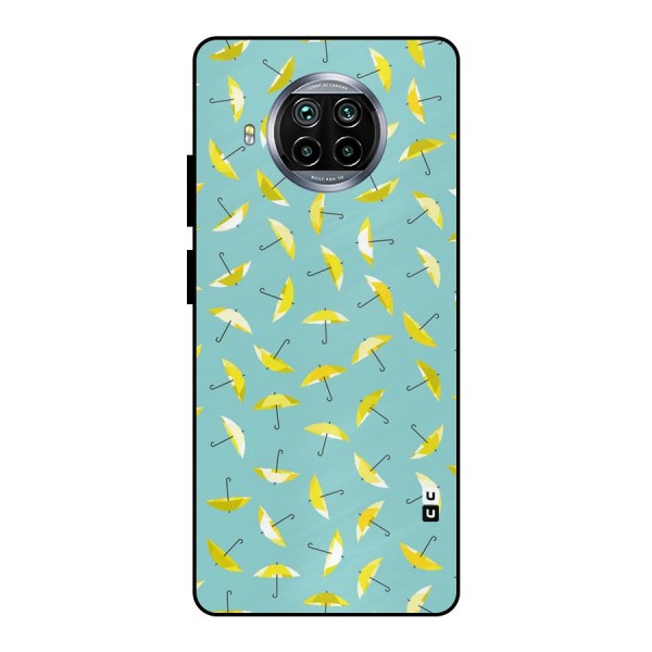 Yellow Umbrella Pattern Metal Back Case for Mi 10i