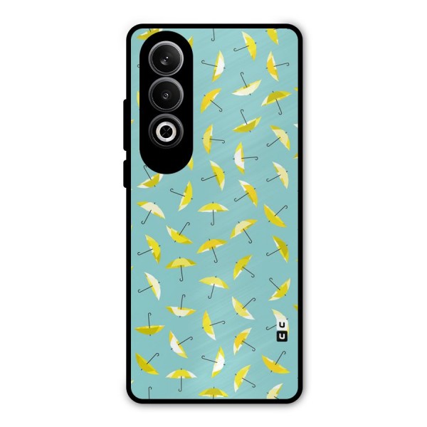Yellow Umbrella Pattern Metal Back Case for OnePlus Nord CE4
