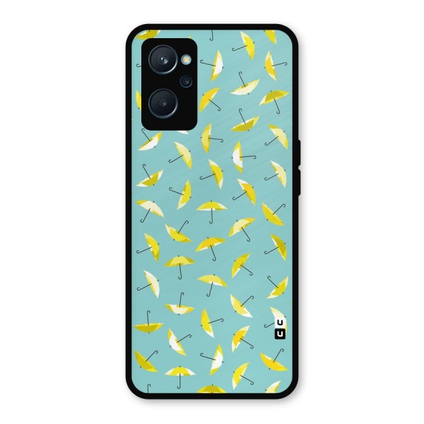 Yellow Umbrella Pattern Metal Back Case for Realme 9i