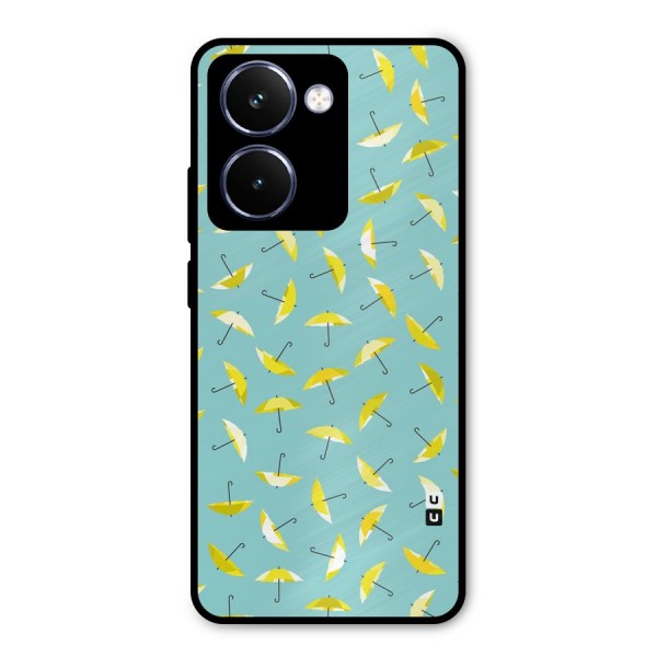 Yellow Umbrella Pattern Metal Back Case for Realme P3 Ultra