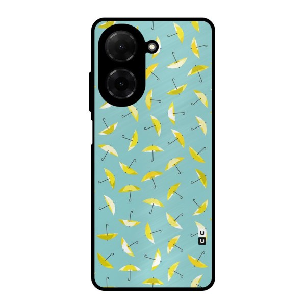 Yellow Umbrella Pattern Metal Back Case for Redmi A5 4G
