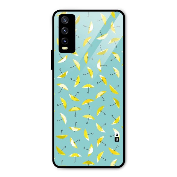 Yellow Umbrella Pattern Metal Back Case for Vivo Y20i