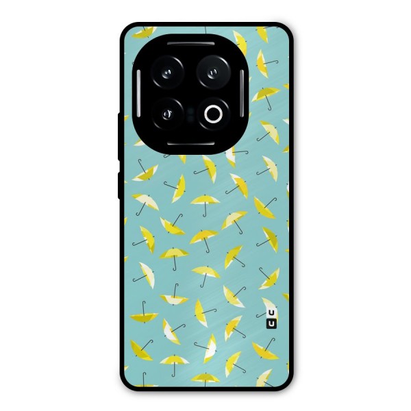 Yellow Umbrella Pattern Metal Back Case for iQOO 13