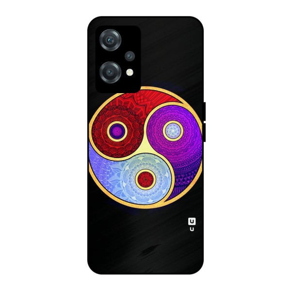 Yin Yang Mandala Design Metal Back Case for OnePlus Nord CE 2 Lite 5G