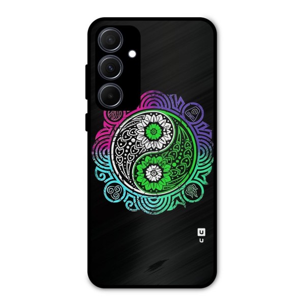 Yin and Yang Colorful Mandala Metal Back Case for Galaxy A35