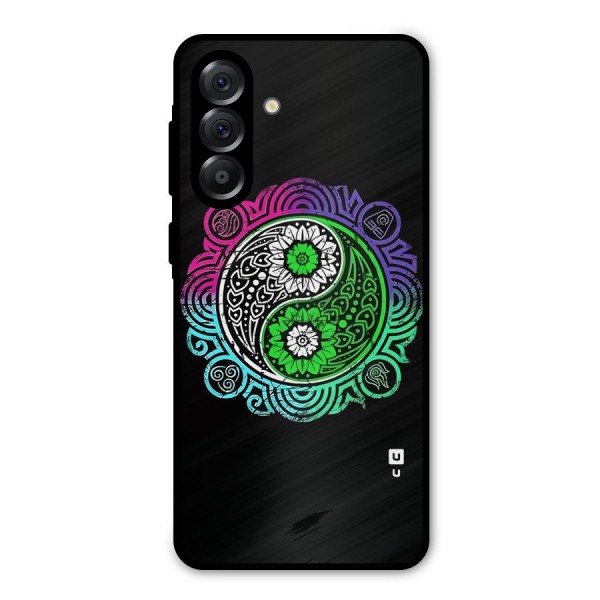 Yin and Yang Colorful Mandala Metal Back Case for Galaxy A36