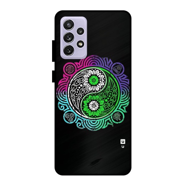 Yin and Yang Colorful Mandala Metal Back Case for Galaxy A72