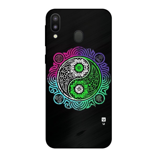 Yin and Yang Colorful Mandala Metal Back Case for Galaxy M20