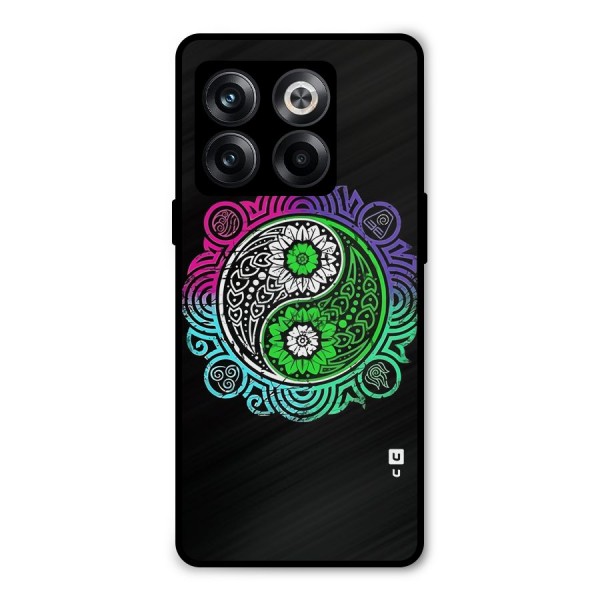 Yin and Yang Colorful Mandala Metal Back Case for OnePlus 10T