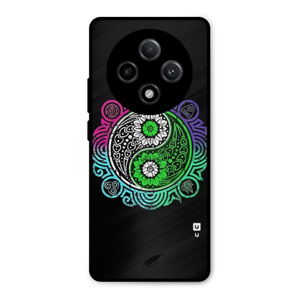 Yin and Yang Colorful Mandala Metal Back Case for Oppo F27 Pro Plus