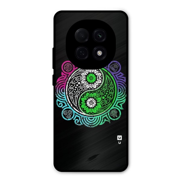 Yin and Yang Colorful Mandala Metal Back Case for Oppo F29 Pro