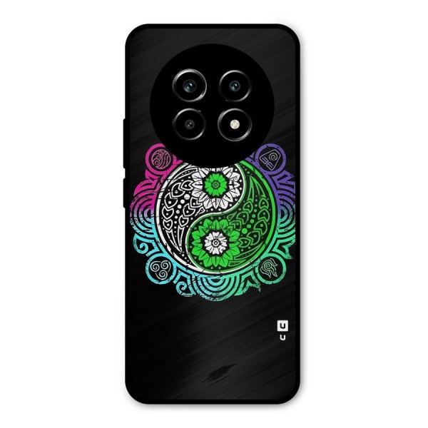 Yin and Yang Colorful Mandala Metal Back Case for Realme 13 Pro
