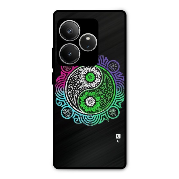 Yin and Yang Colorful Mandala Metal Back Case for Realme GT 6
