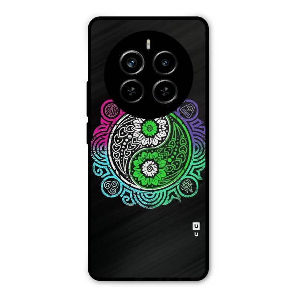 Yin and Yang Colorful Mandala Metal Back Case for Realme P1 Pro