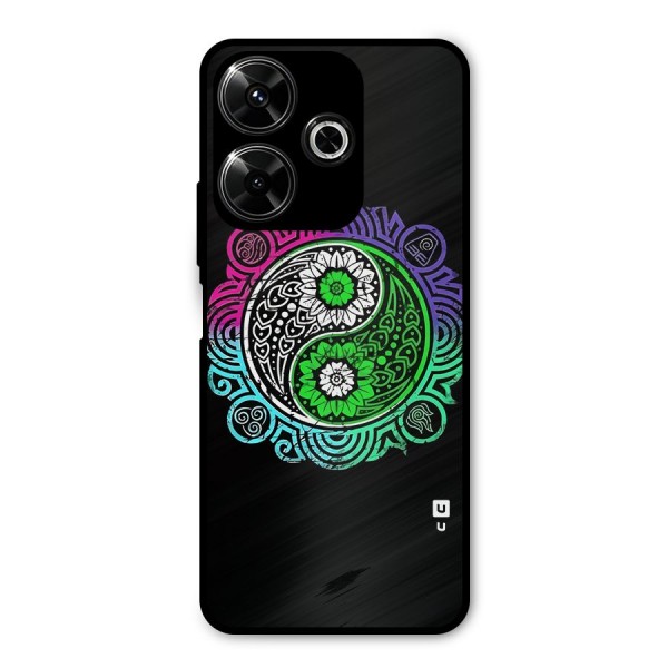 Yin and Yang Colorful Mandala Metal Back Case for Redmi 13 5G