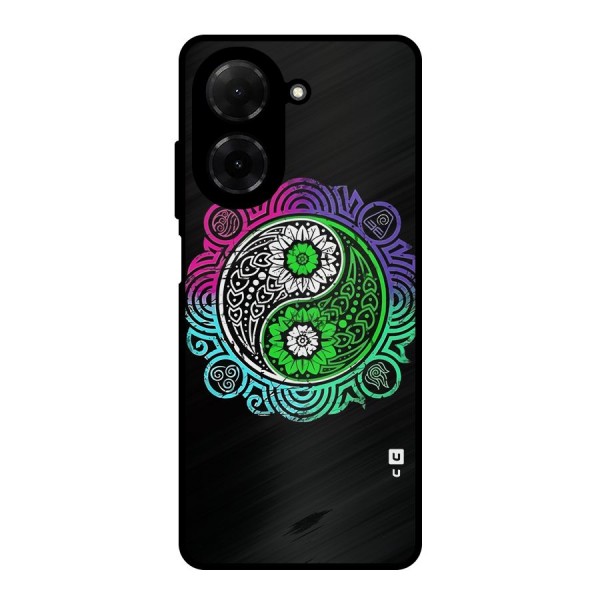 Yin and Yang Colorful Mandala Metal Back Case for Redmi A5 4G