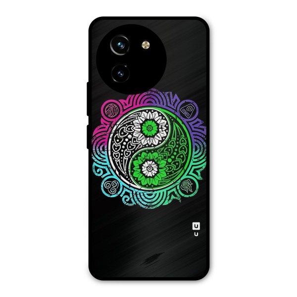 Yin and Yang Colorful Mandala Metal Back Case for Vivo T3x
