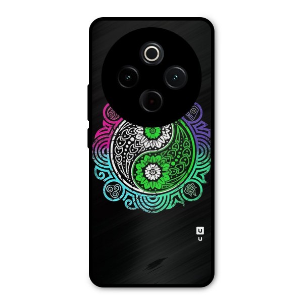 Yin and Yang Colorful Mandala Metal Back Case for Vivo T4