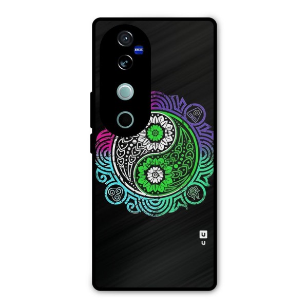 Yin and Yang Colorful Mandala Metal Back Case for Vivo V40