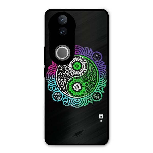 Yin and Yang Colorful Mandala Metal Back Case for Vivo V50e