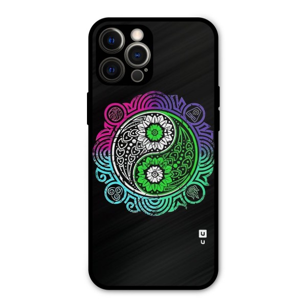 Yin and Yang Colorful Mandala Metal Back Case for iPhone 12 Pro Max