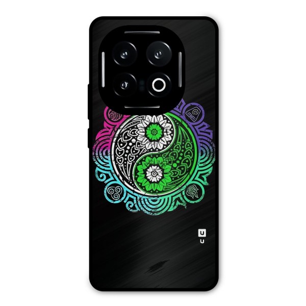 Yin and Yang Colorful Mandala Metal Back Case for iQOO 13
