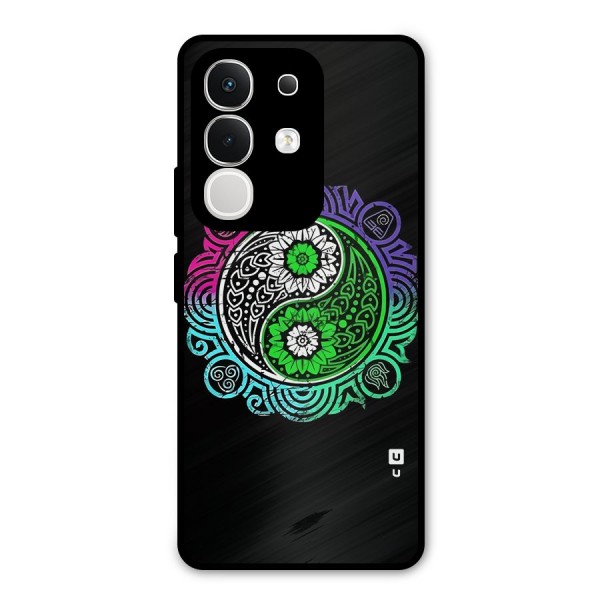 Yin and Yang Colorful Mandala Metal Back Case for iQOO Z10x