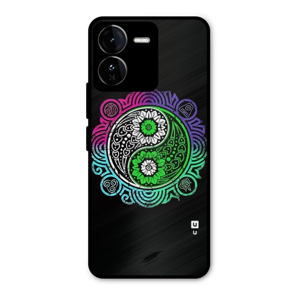 Yin and Yang Colorful Mandala Metal Back Case for iQOO Z9