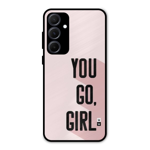 You Go Girl Shadow Metal Back Case for Galaxy A35