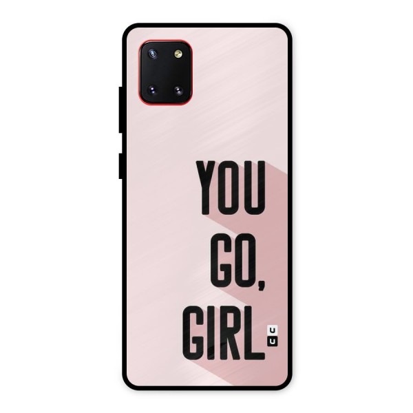 You Go Girl Shadow Metal Back Case for Galaxy Note 10 Lite